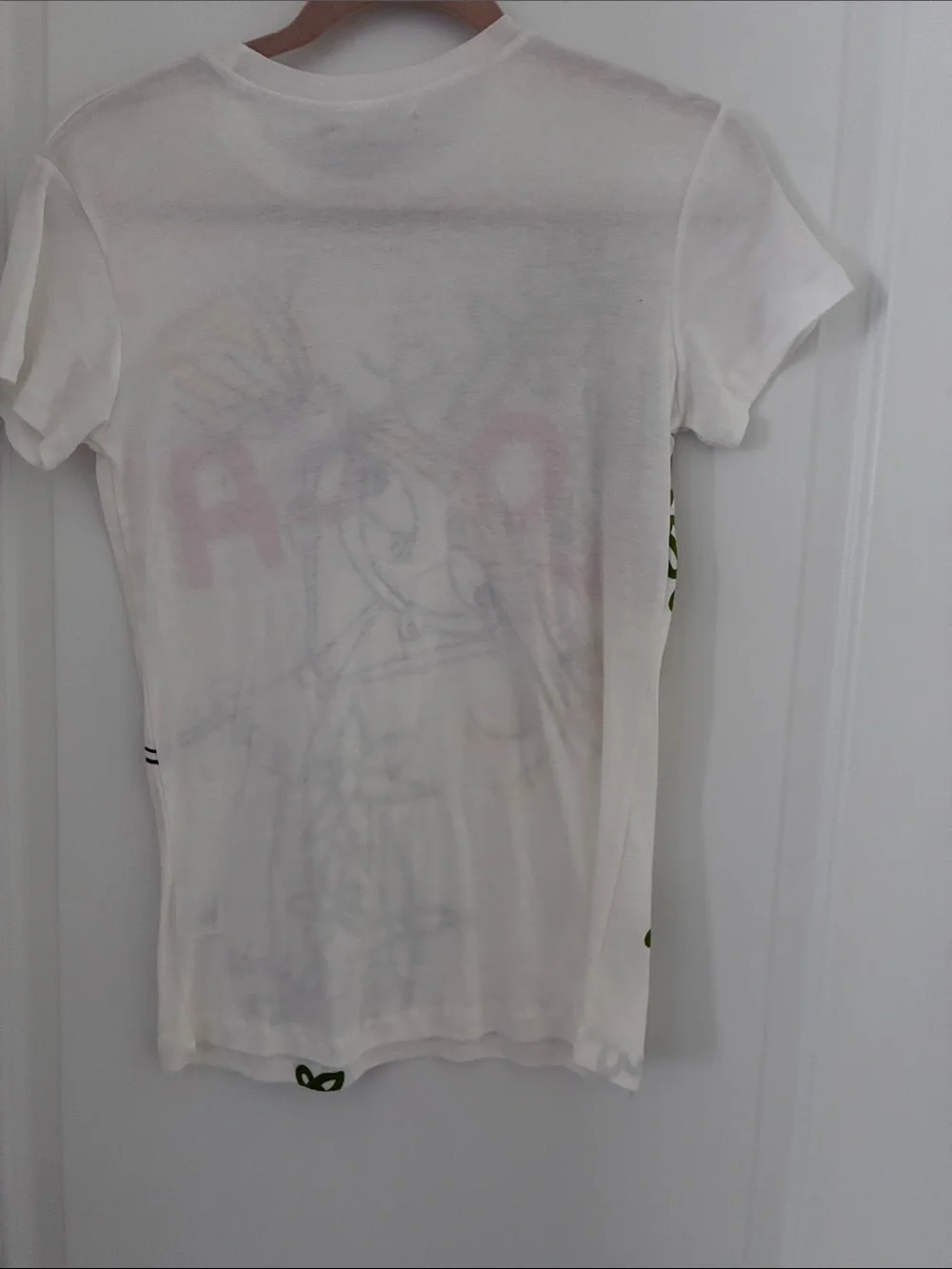 Loca Graphic Short Sleeve Tee - White with Red, Green & Yellow Print